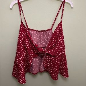 SHEIN Women’s Red Hearts Summer Crop Top Size M